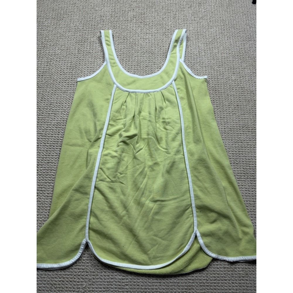 Daily Practice by Anthropologie Citron Green Petal Hem French Terry Tank Top L